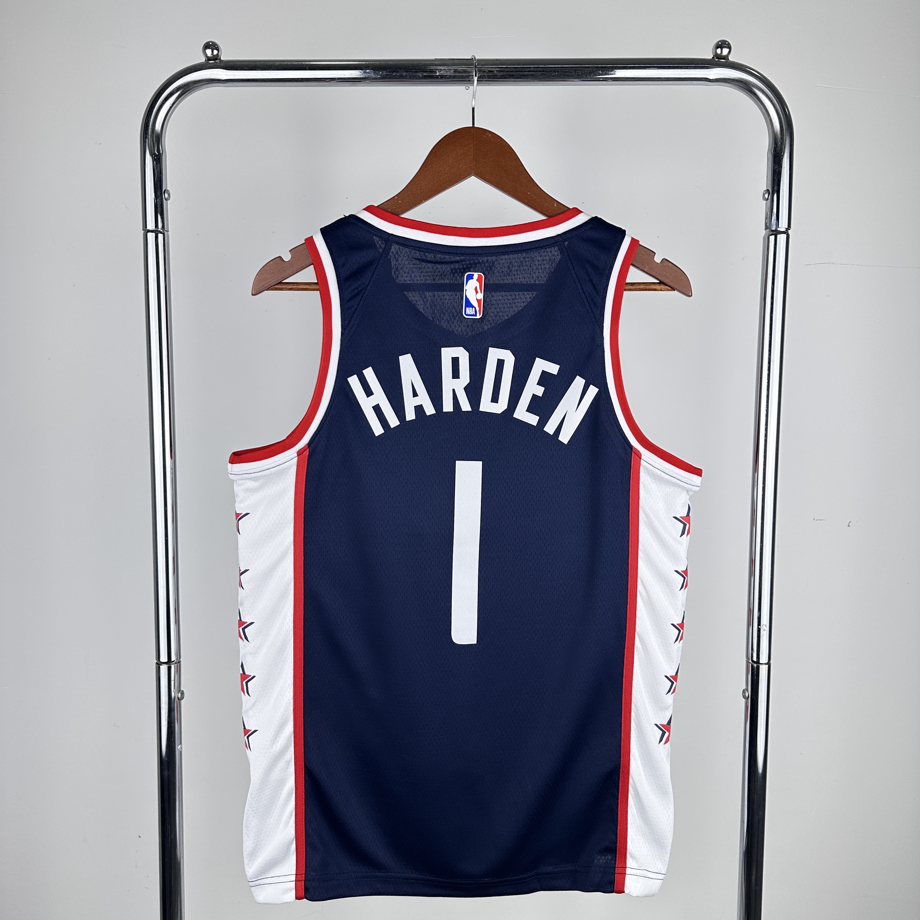 Men Los Angeles Clippers #1 Harden Blue City Edition Nike 2024 NBA Jersey->->NBA Jersey